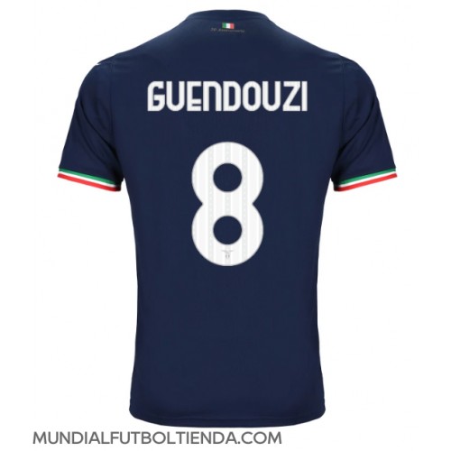 Camiseta Lazio Matteo Guendouzi #8 Segunda Equipación Replica 2023-24 mangas cortas